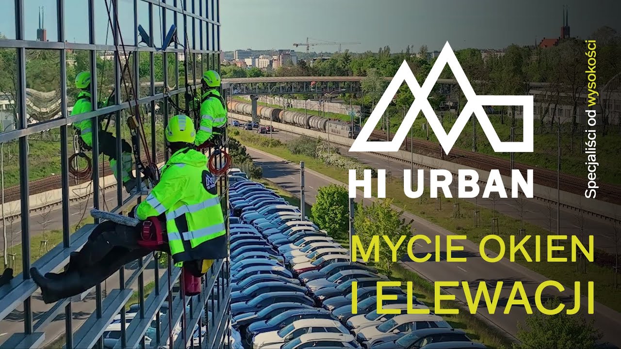 HI URBAN - Mycie szklanej elewacji mechaniczne i wodą demineralizowaną